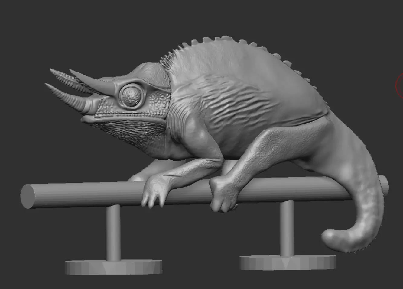 Jacksons chameleon 3D print model_9