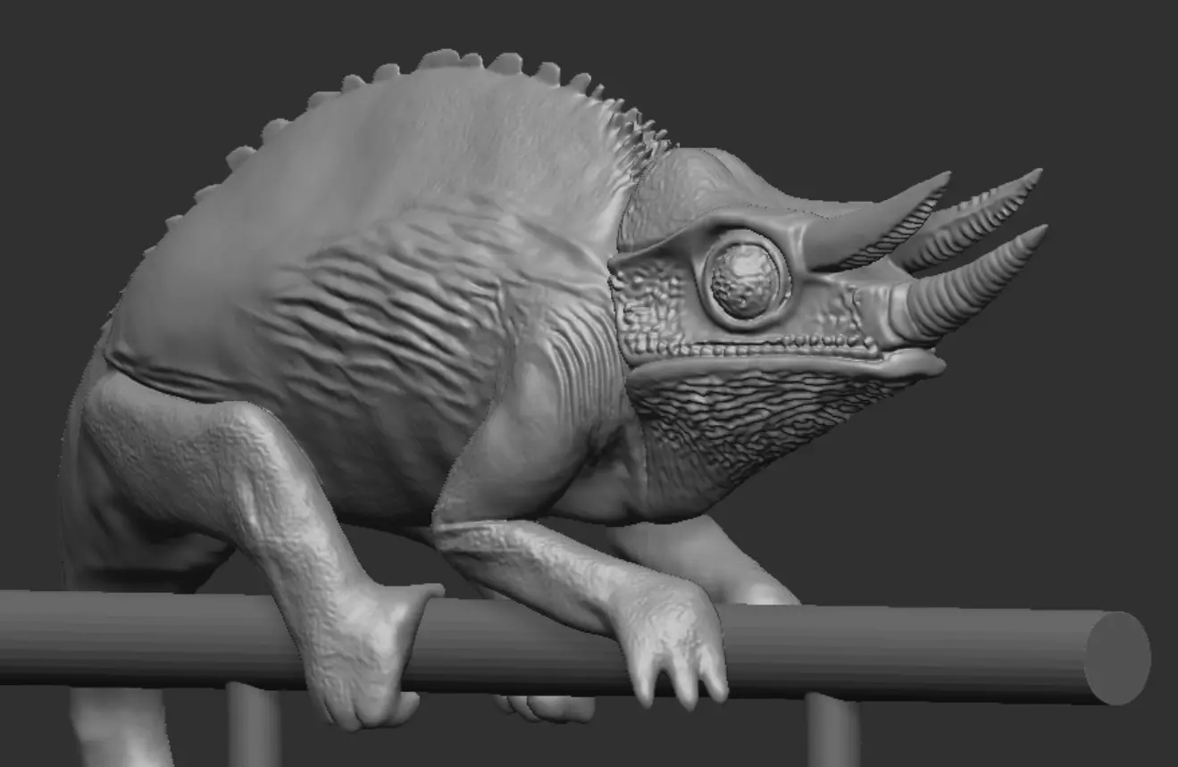 Jacksons chameleon 3D print model_0