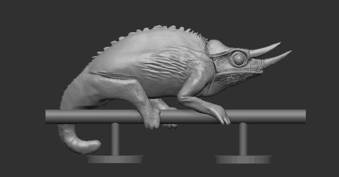 Jacksons chameleon 3D print model_1
