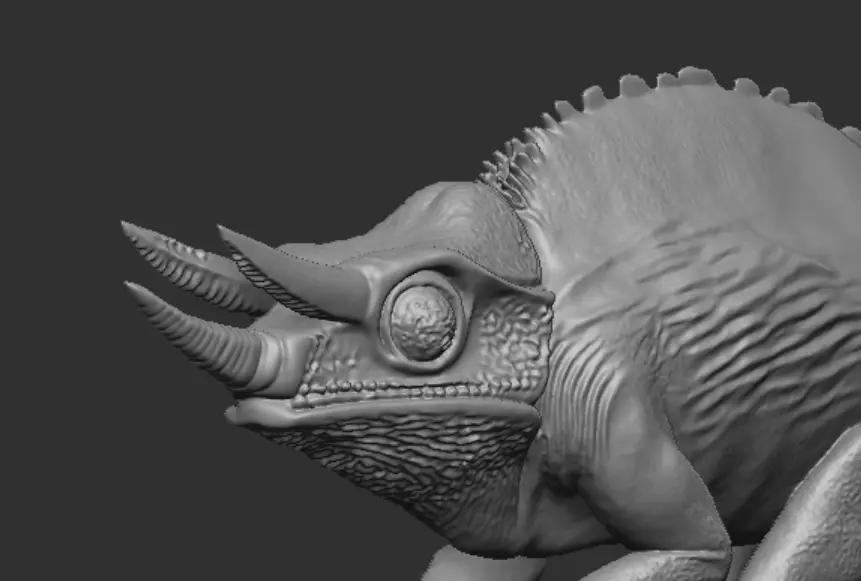 Jacksons chameleon 3D print model_2