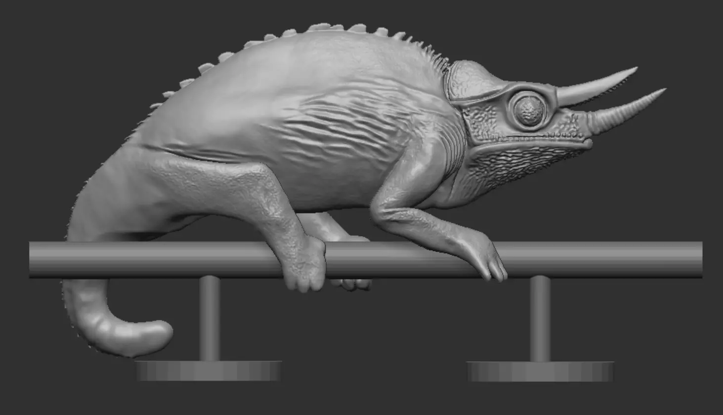 Jacksons chameleon 3D print model_5