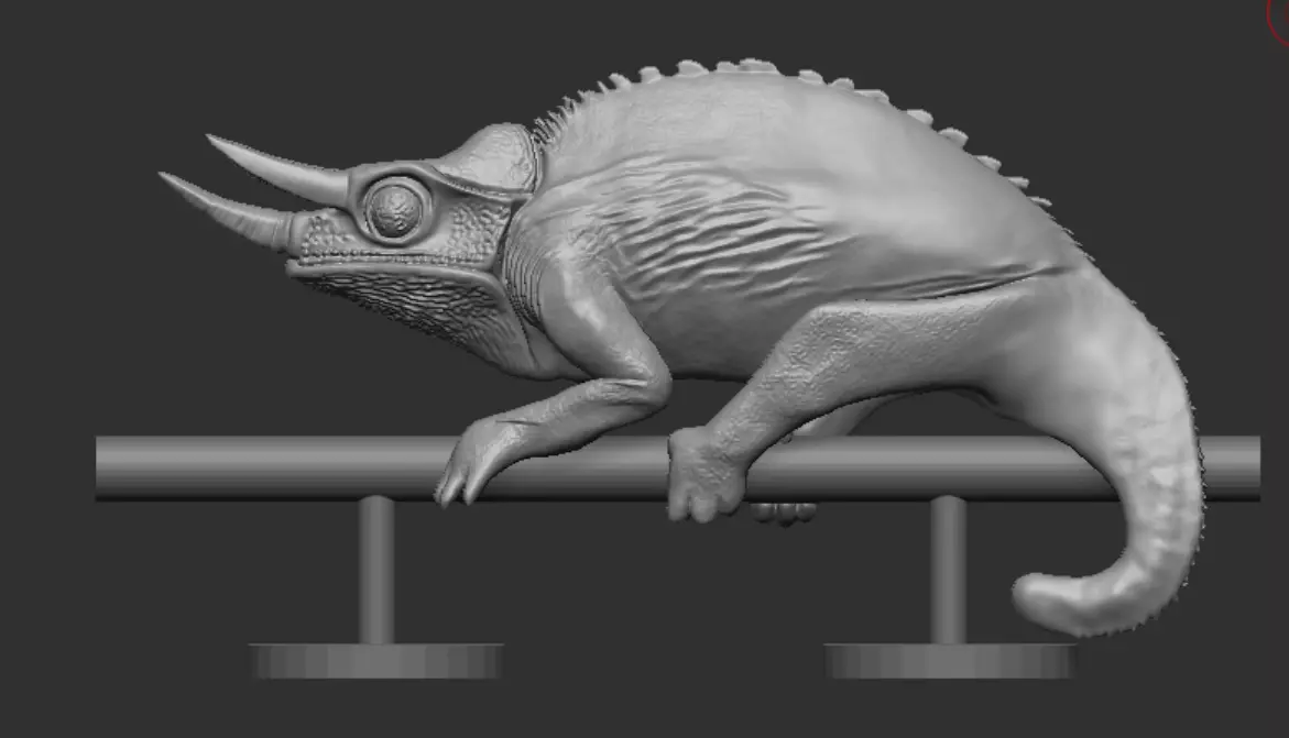 Jacksons chameleon 3D print model_3