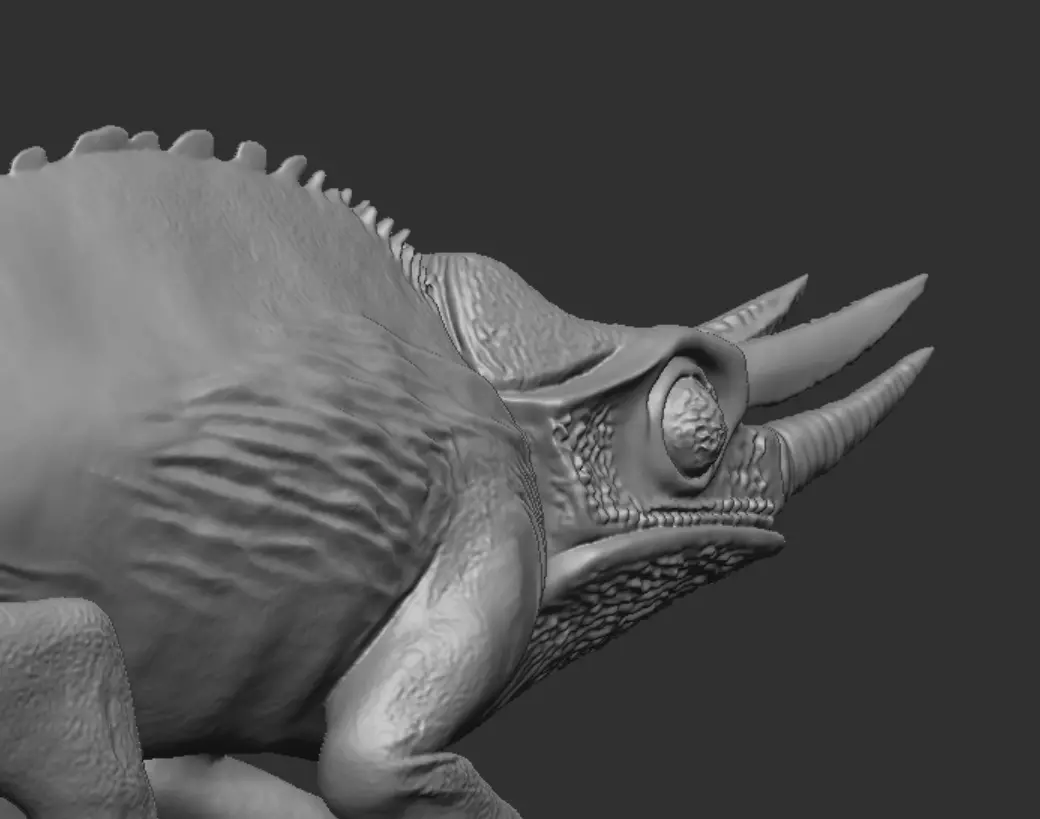 Jacksons chameleon 3D print model_7