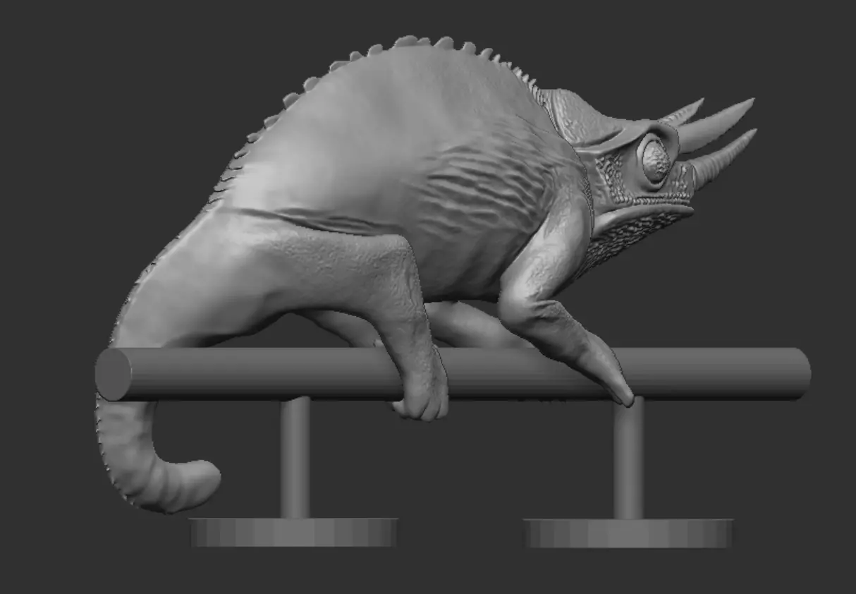 Jacksons chameleon 3D print model_4