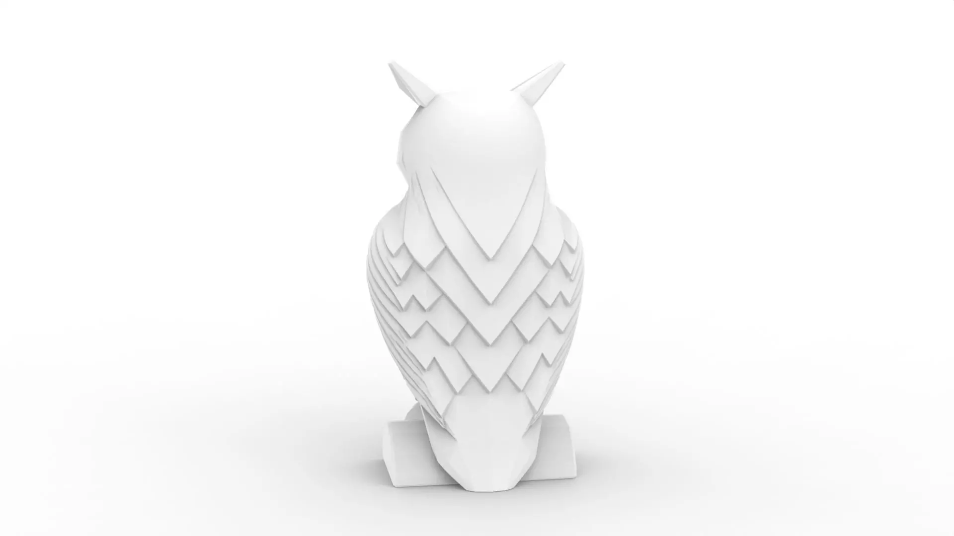 Owl Low-Poly 3D Printable 3D print model_4