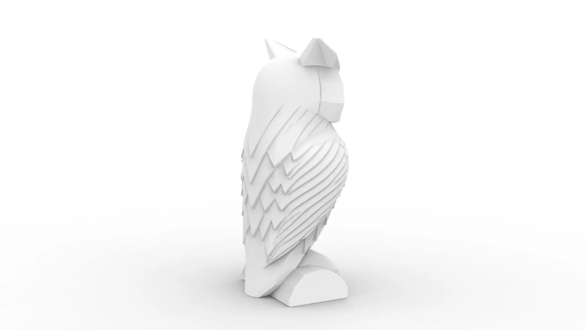 Owl Low-Poly 3D Printable 3D print model_5