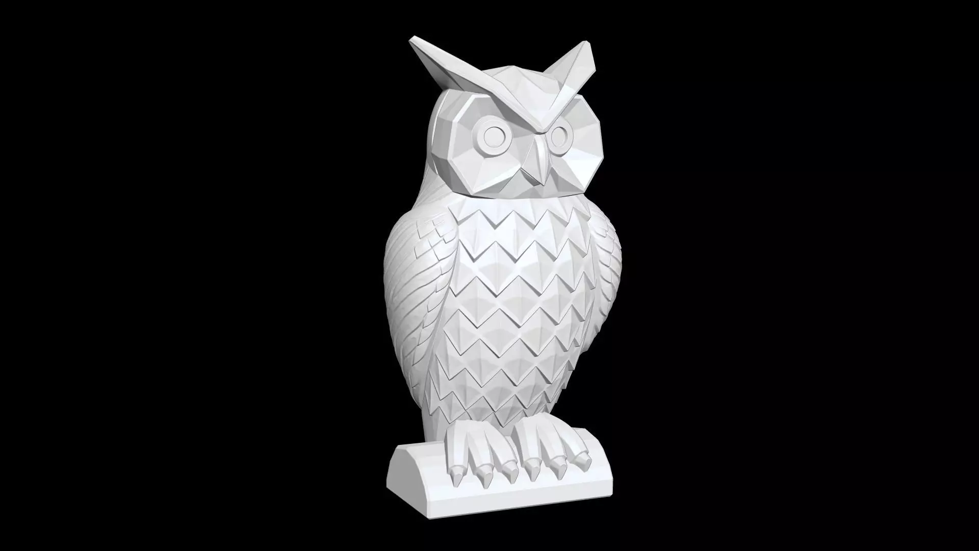 Owl Low-Poly 3D Printable 3D print model_6