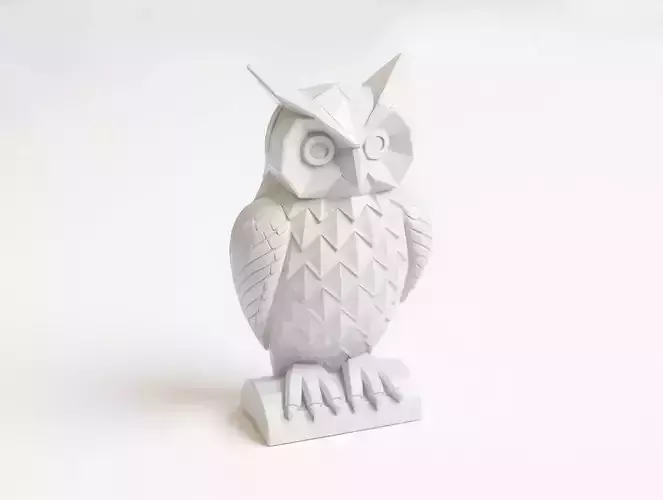 Owl Low-Poly 3D Printable