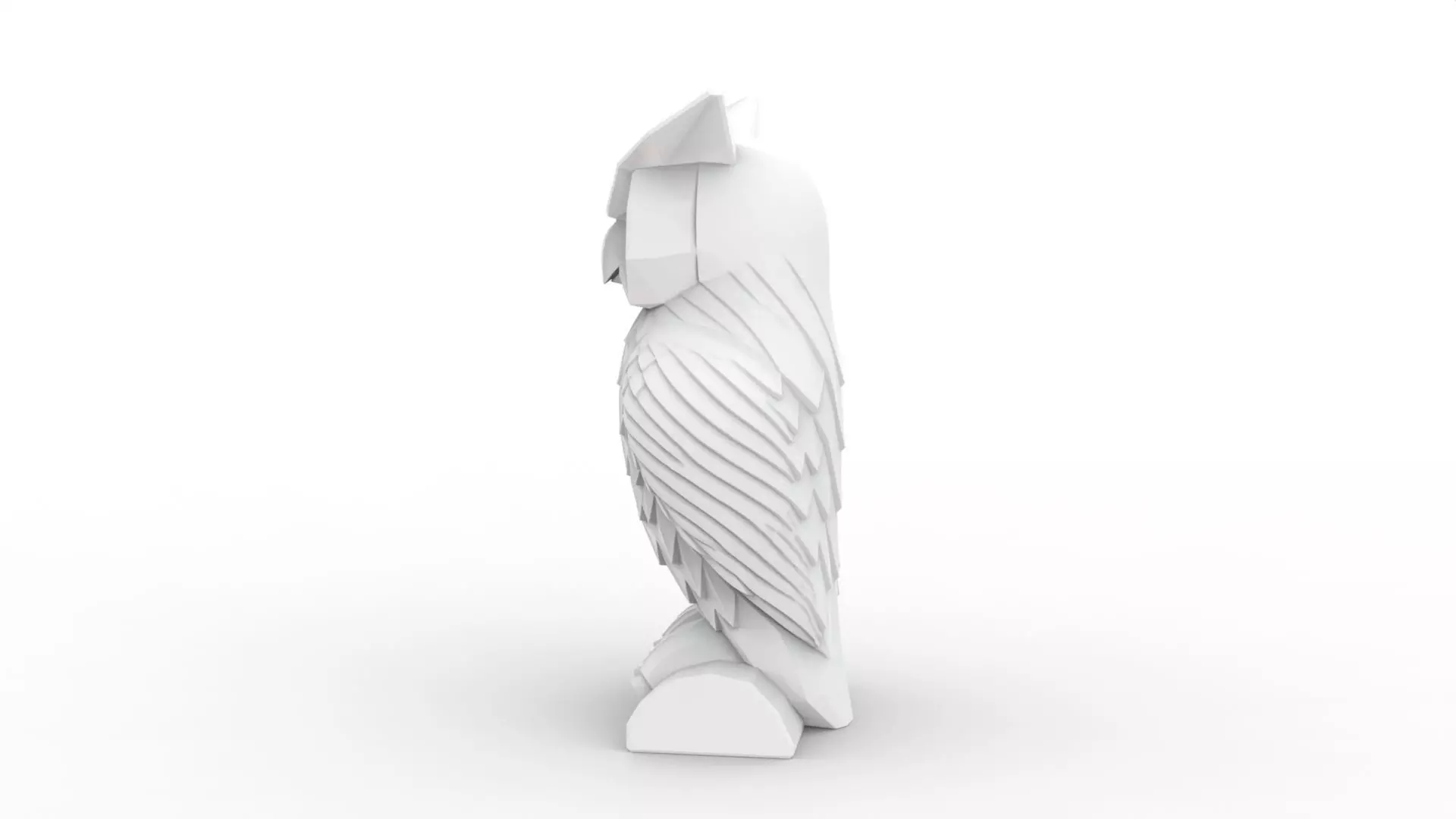Owl Low-Poly 3D Printable 3D print model_1