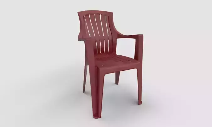 Plastic Chair with Armrests
