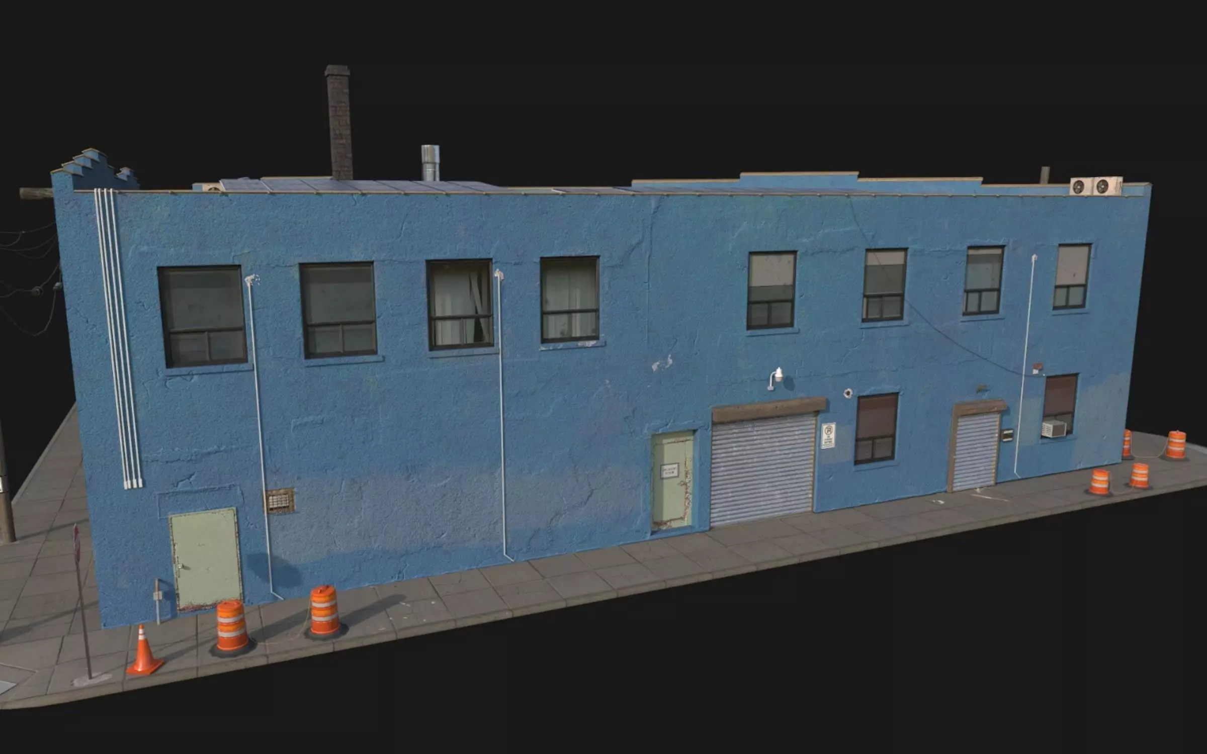 Urban New York Building Low-poly 3D model_12