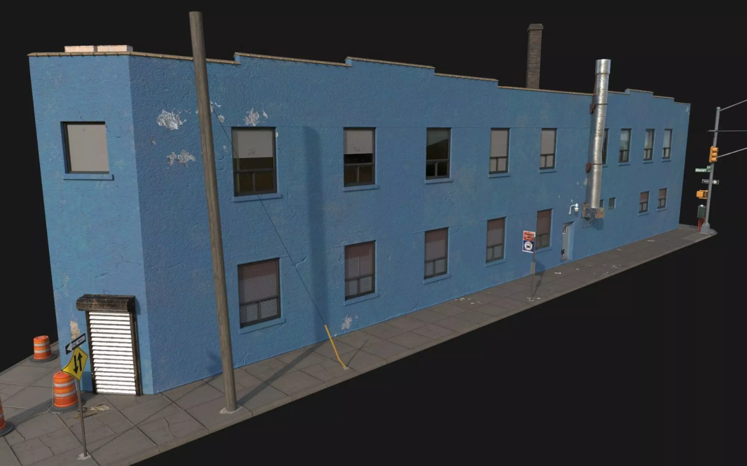 Urban New York Building Low-poly 3D model_3