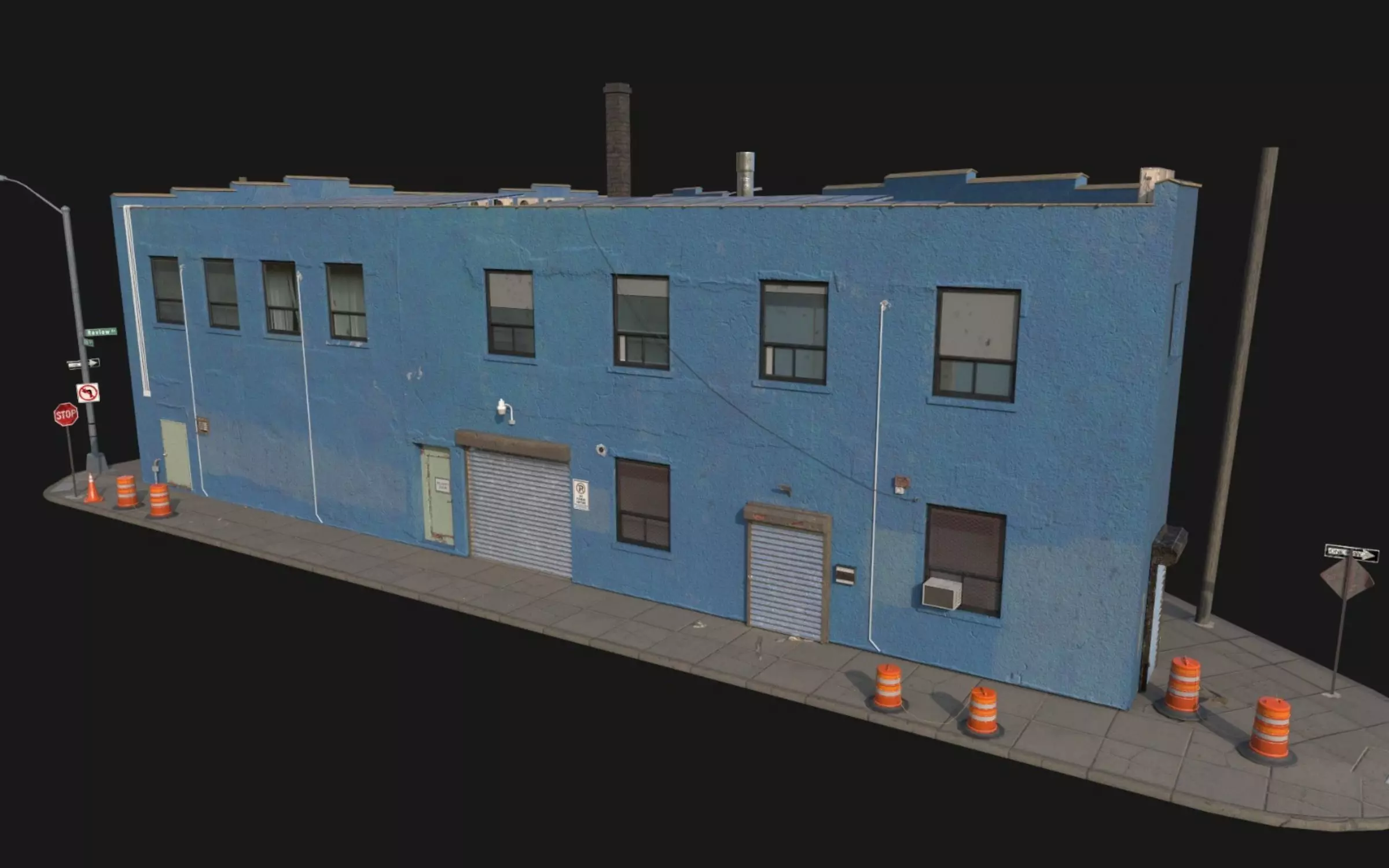 Urban New York Building Low-poly 3D model_2