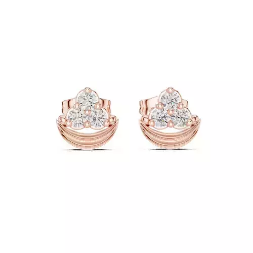 Diamond Studs Earrings 3dm stl renders animation videos details