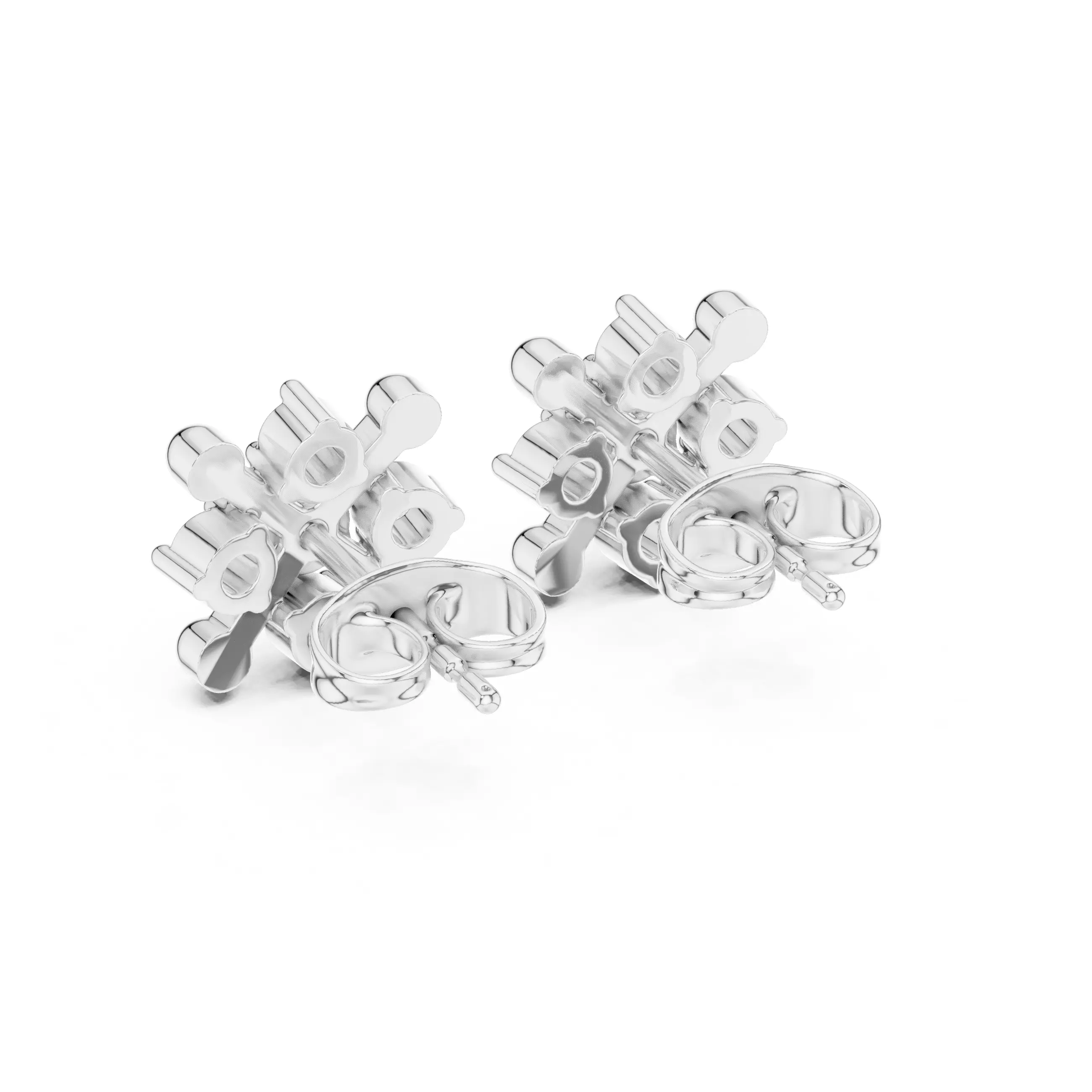 Diamond Studs Earrings 3dm stl renders animation videos details 3D print model_9