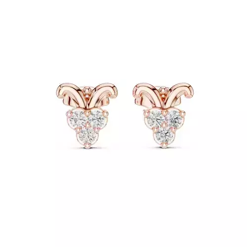 Diamond Studs Earrings 3dm stl renders animation videos details