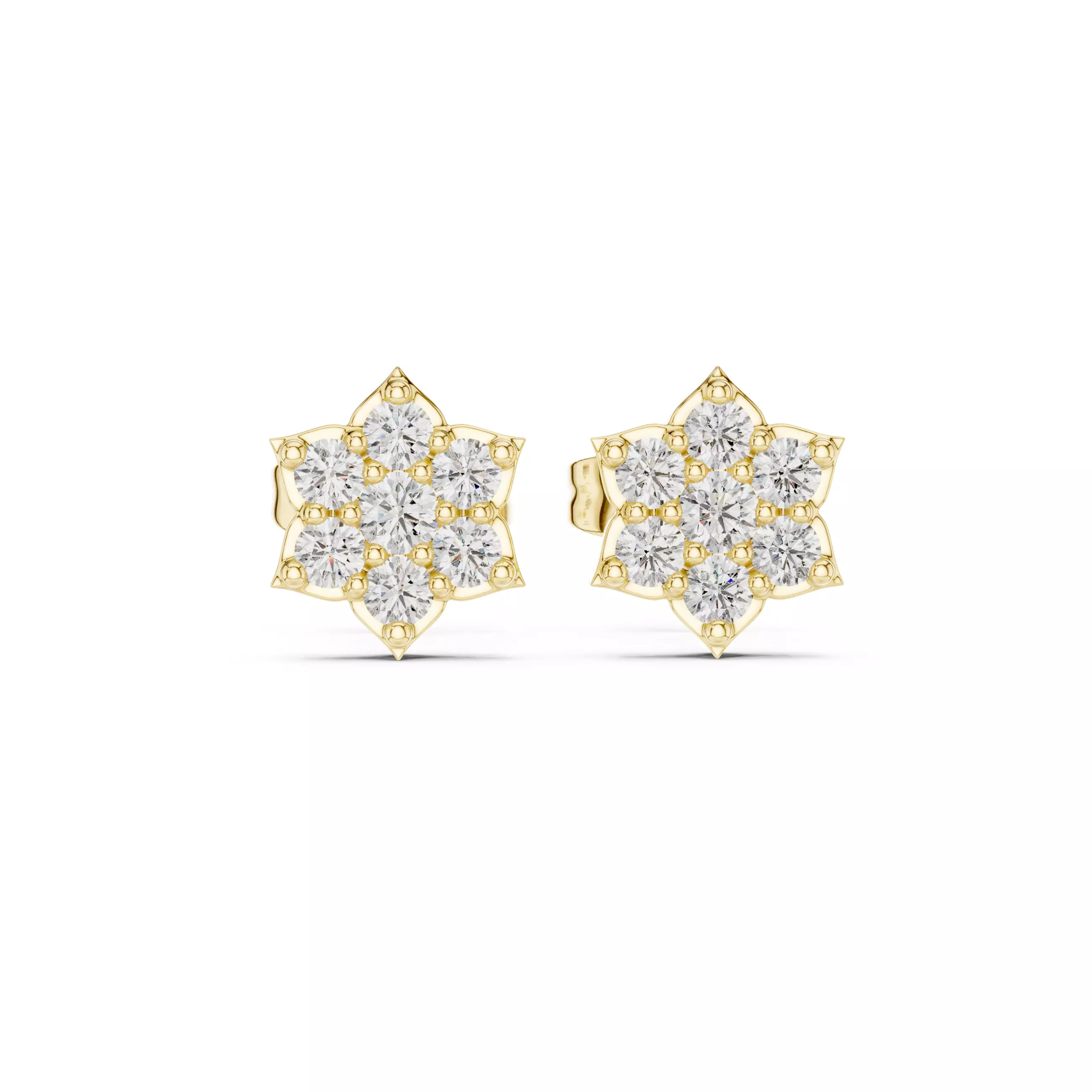 Diamond Studs Earrings 3dm stl renders animation videos details 3D print model_13