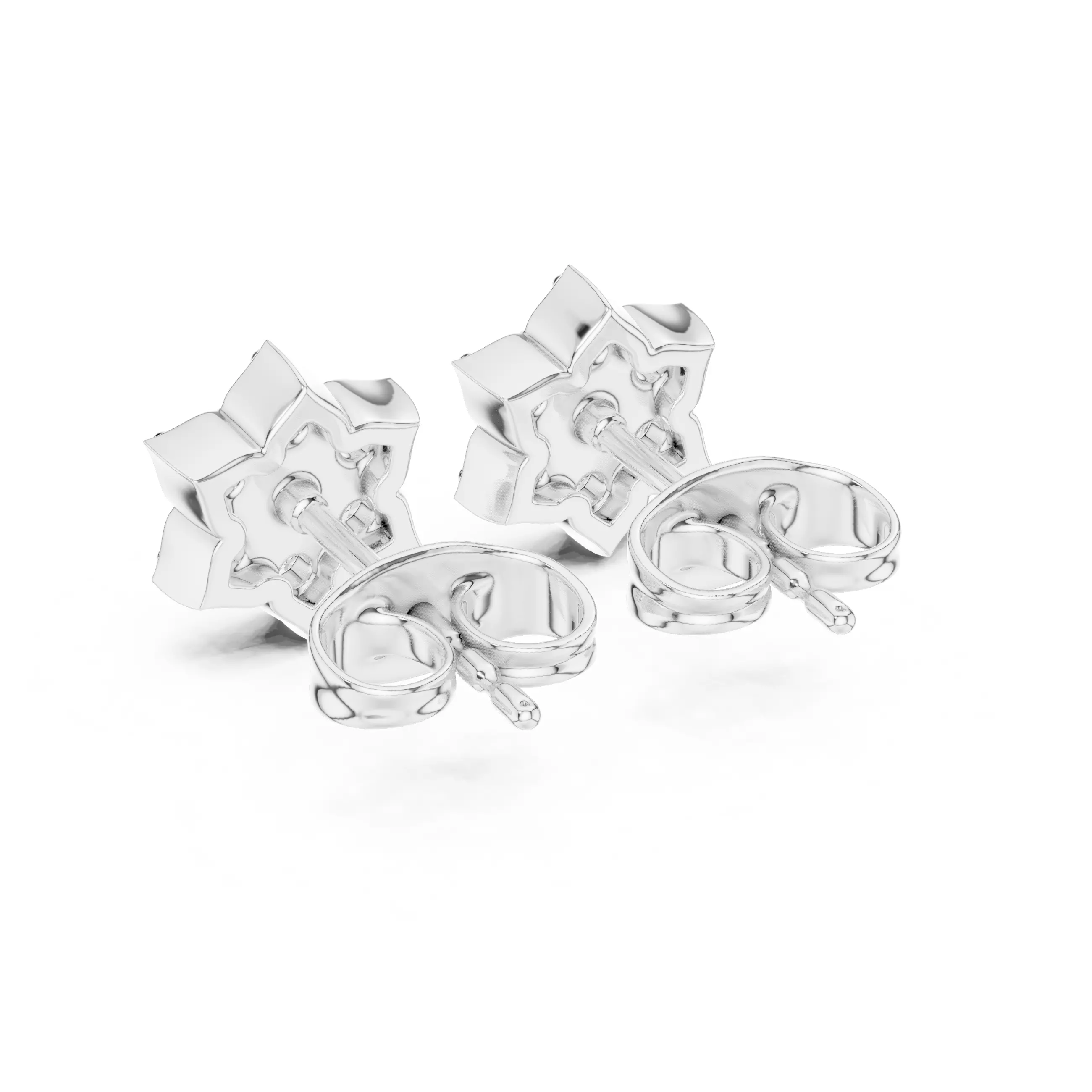 Diamond Studs Earrings 3dm stl renders animation videos details 3D print model_9