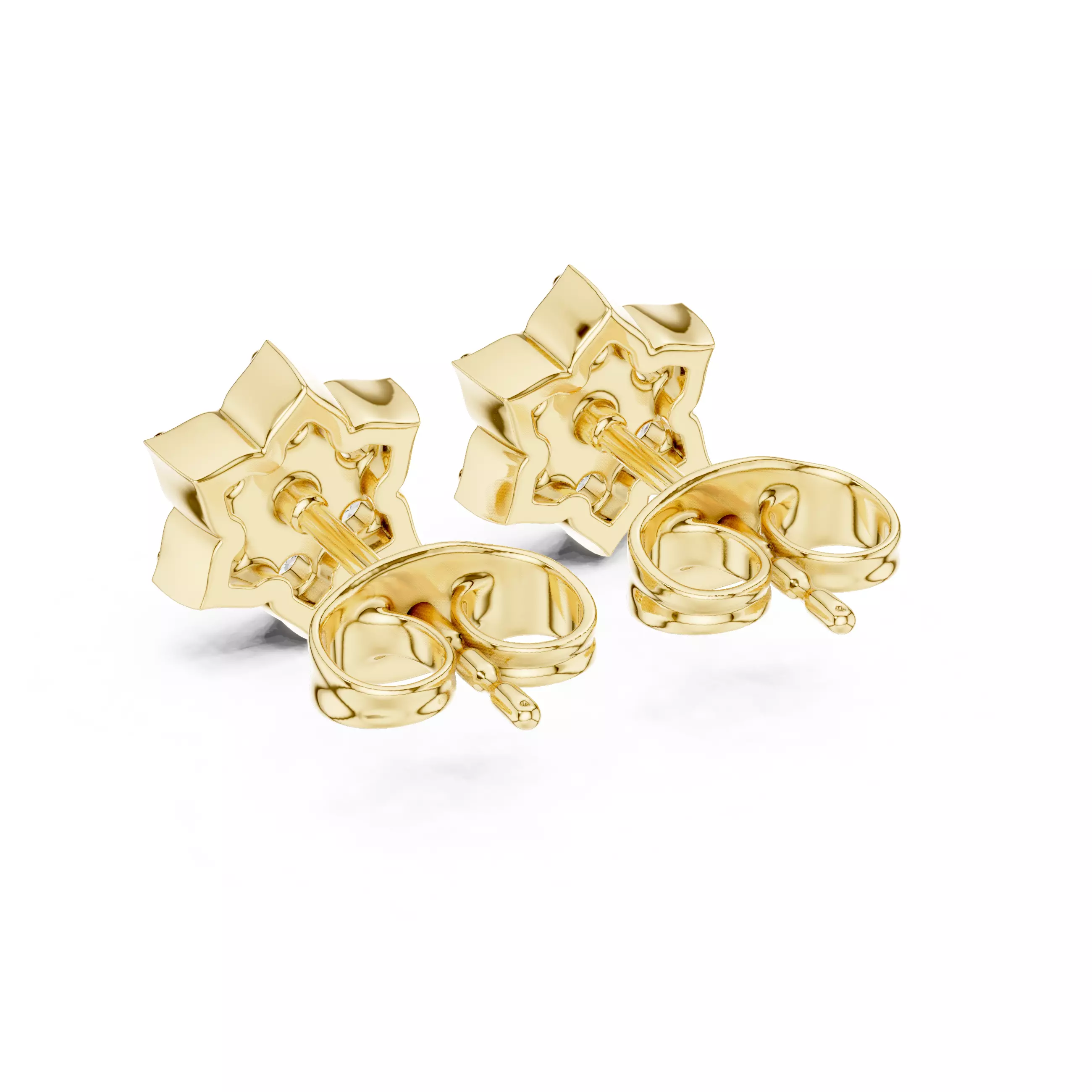 Diamond Studs Earrings 3dm stl renders animation videos details 3D print model_12