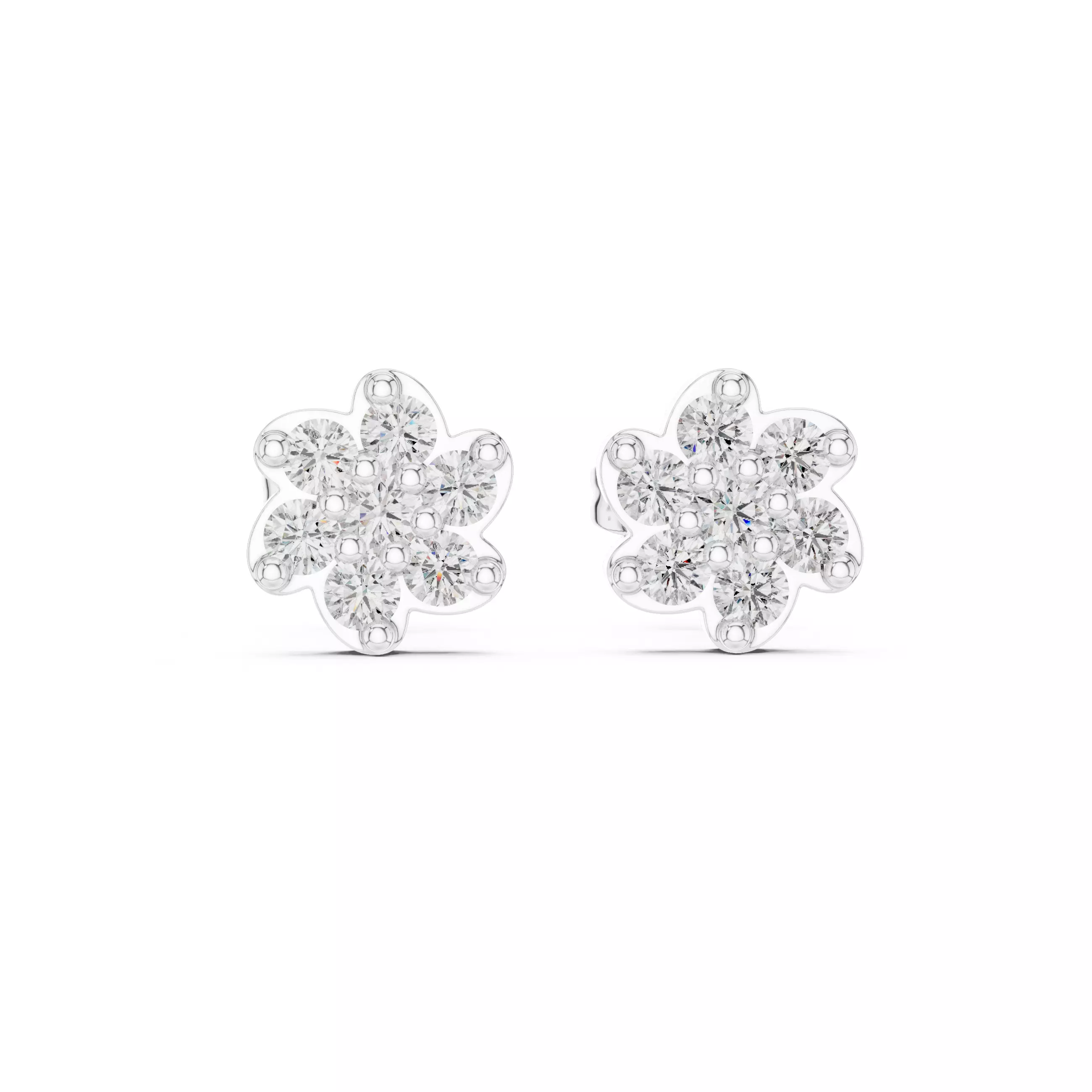 Diamond Studs Earrings 3dm stl renders animation videos details 3D print model_10