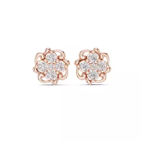 Diamond Studs Earrings 3dm stl renders animation videos details