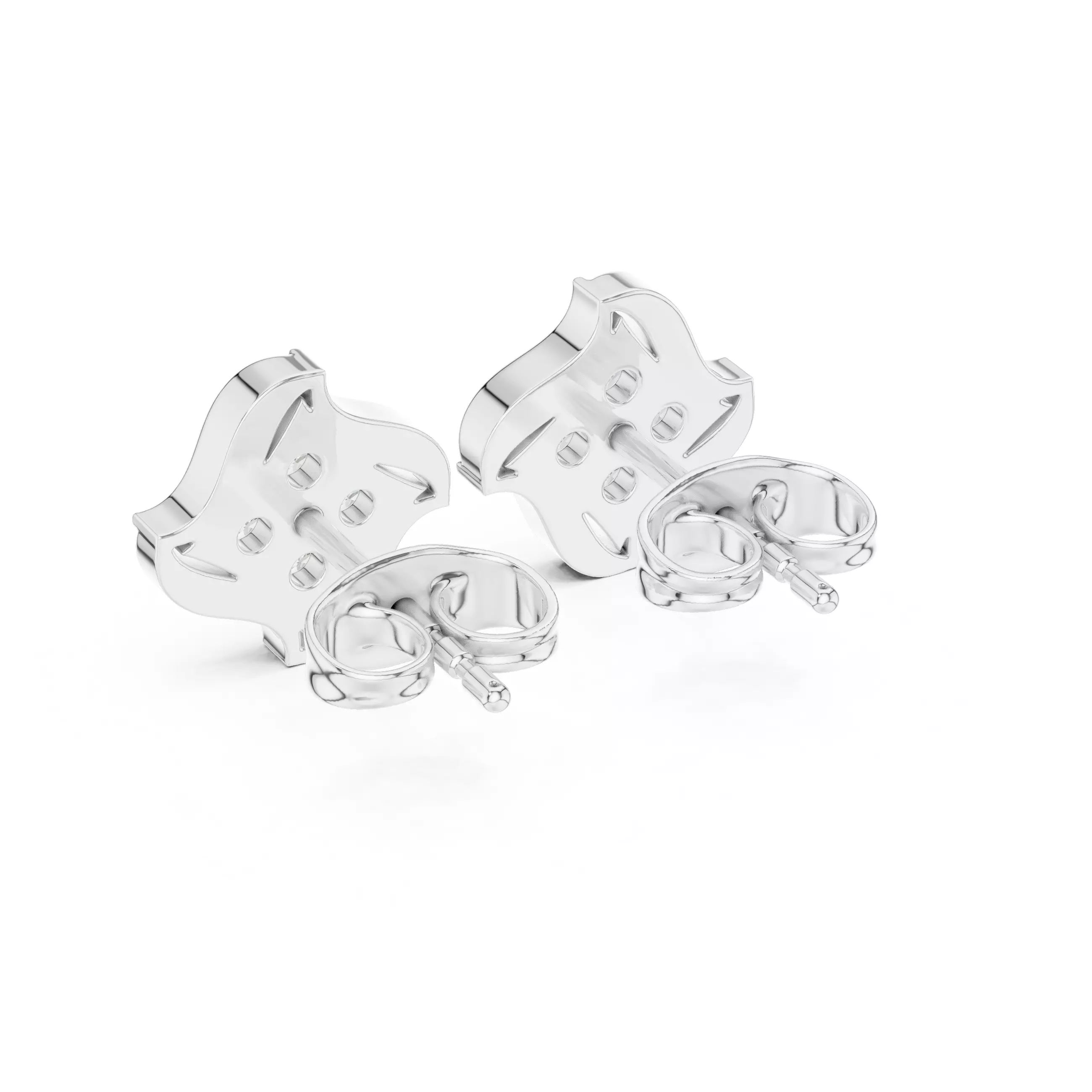 Diamond Studs Earrings 3dm stl renders animation videos details 3D print model_6