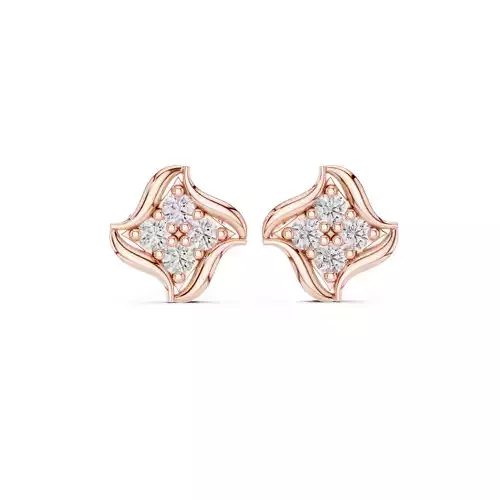 Diamond Studs Earrings 3dm stl renders animation videos details