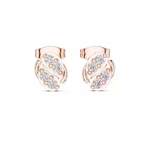 Diamond Studs Earrings 3dm stl renders animation videos details
