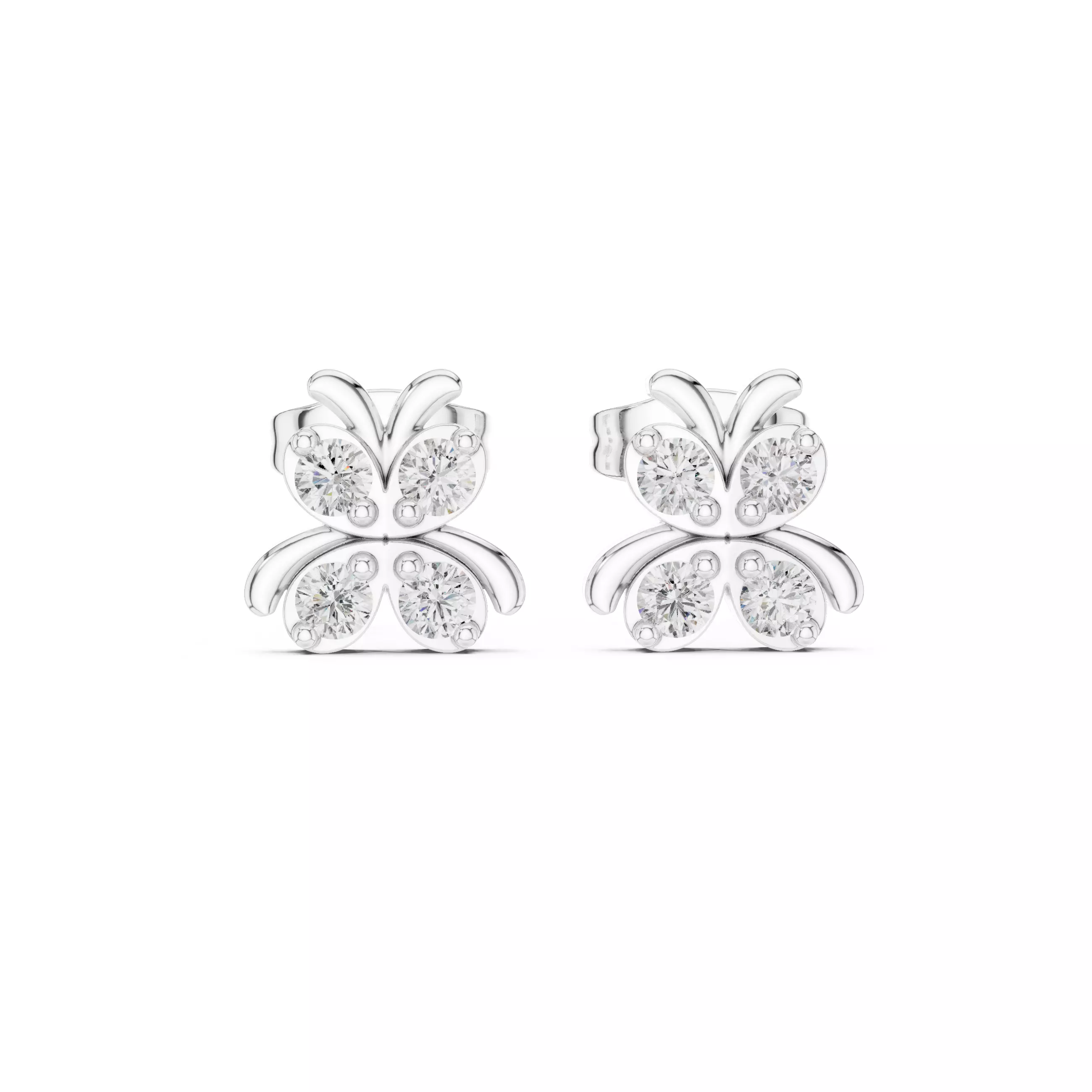 Diamond Studs Earrings 3dm stl renders animation videos details 3D print model_10