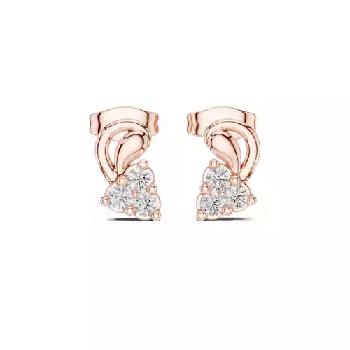 Diamond Studs Earrings 3dm stl renders animation videos details