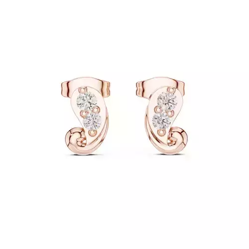 Diamond Studs Earrings 3dm stl renders animation videos details