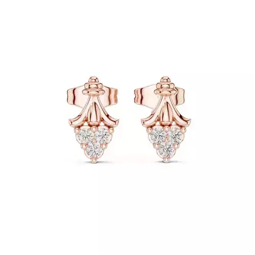 Diamond Studs Earrings 3dm stl renders animation videos details