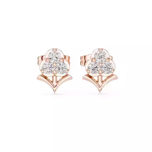 Diamond Studs Earrings 3dm stl renders animation videos details