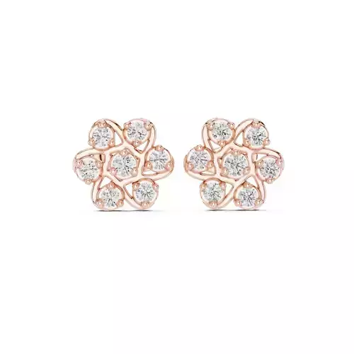 Diamond Studs Earrings 3dm stl renders animation videos details