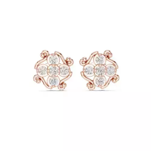 Diamond Studs Earrings 3dm stl renders animation videos details