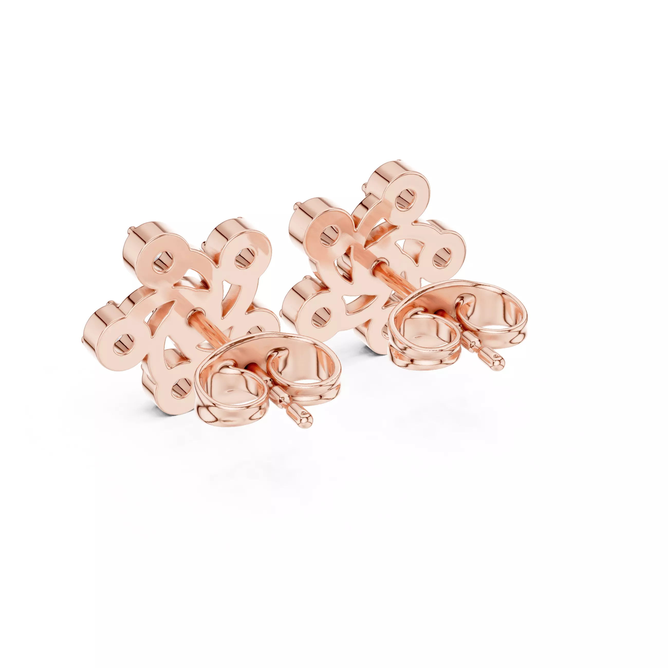 Diamond Studs Earrings 3dm stl renders animation videos details 3D print model_7