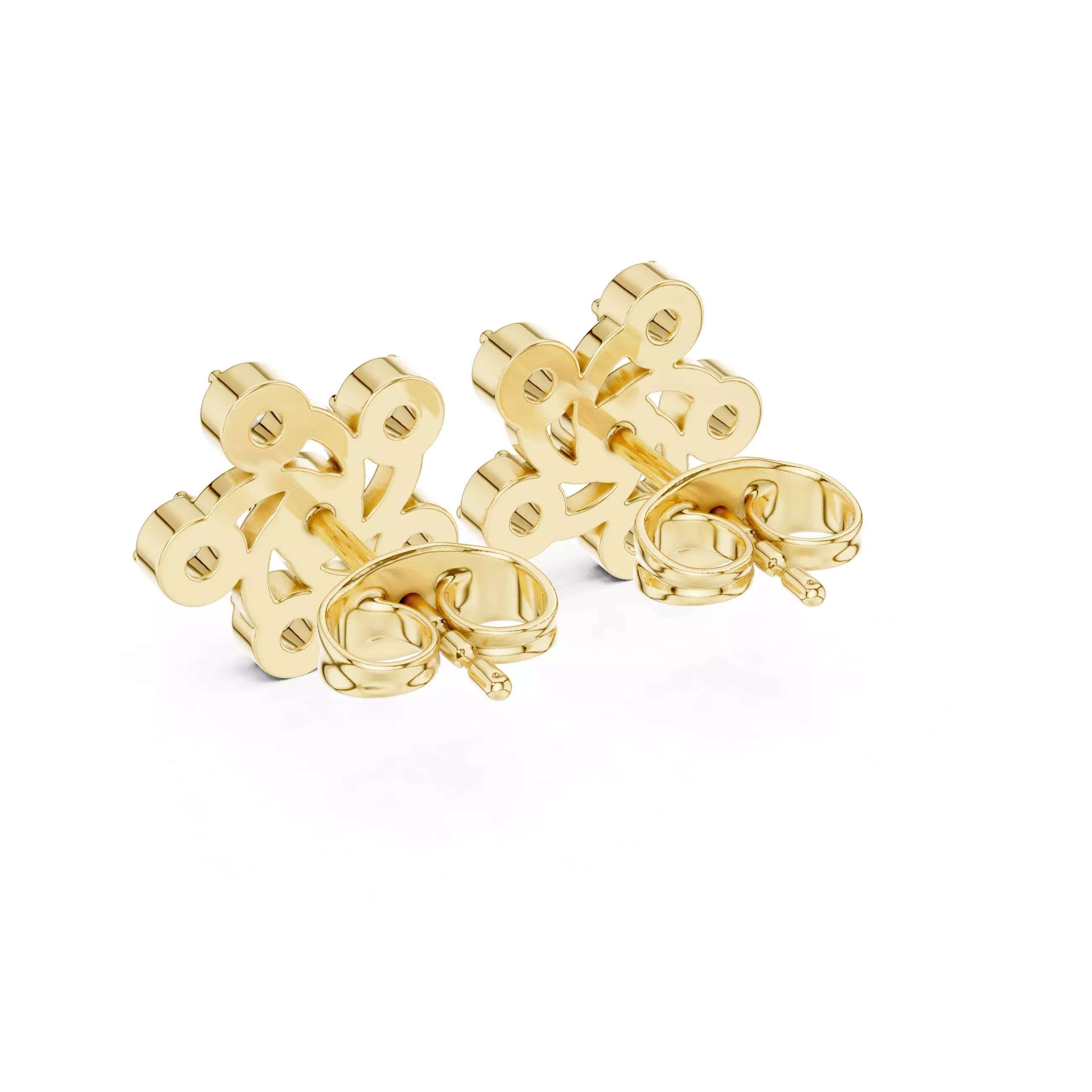Diamond Studs Earrings 3dm stl renders animation videos details 3D print model_12
