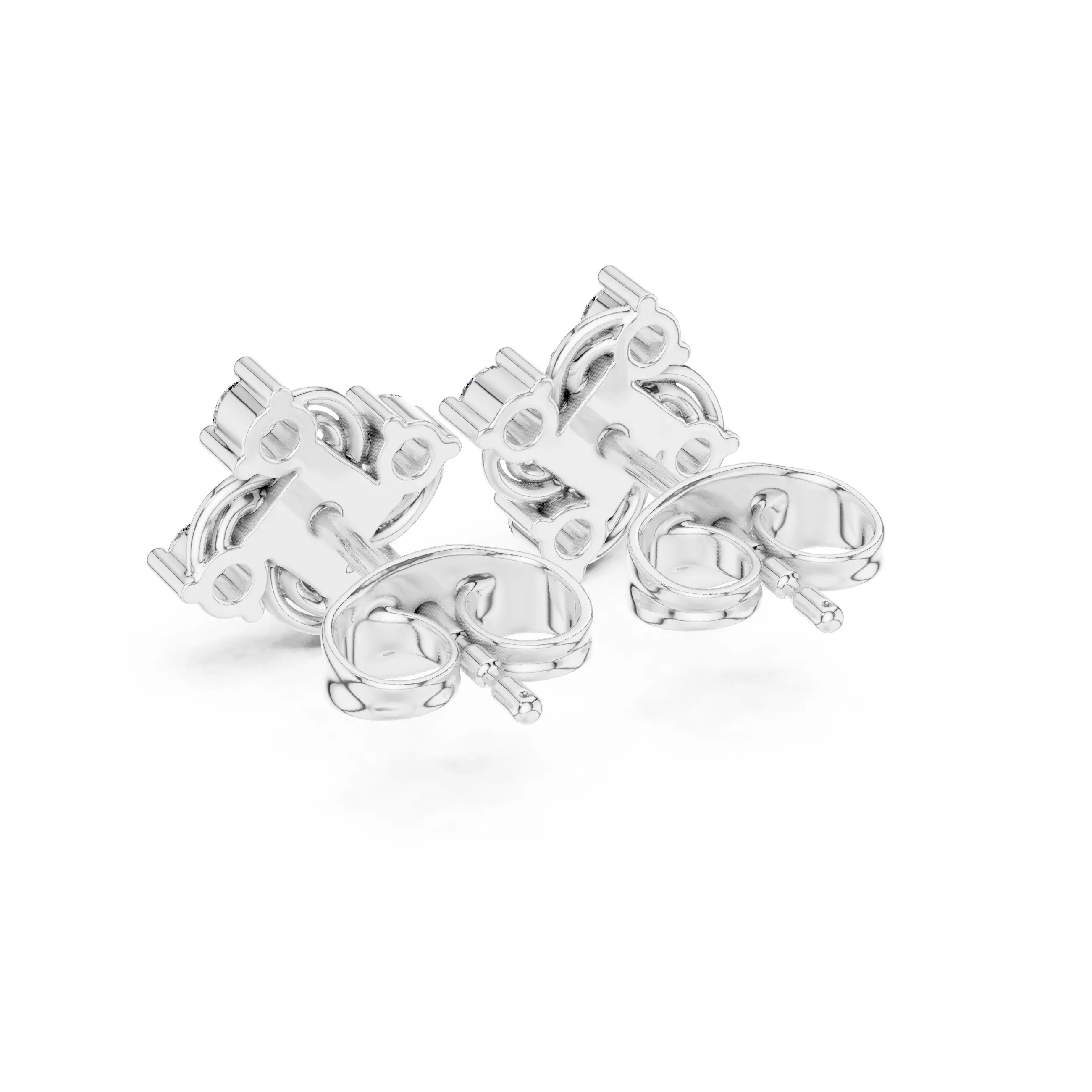 Diamond Studs Earrings 3dm stl renders animation videos details 3D print model_9