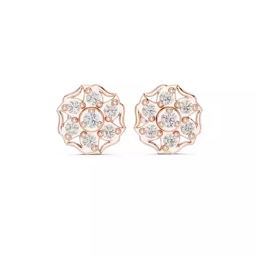 Diamond Studs Earrings 3dm stl renders animation videos details