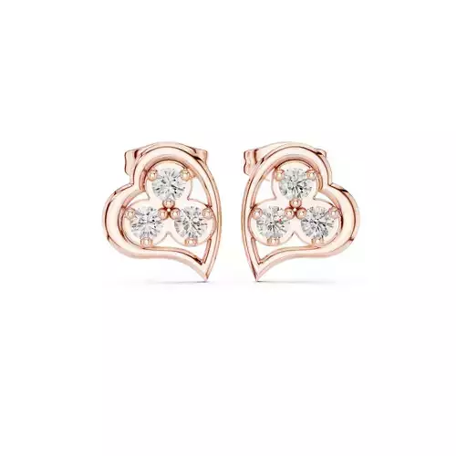 Diamond Studs Earrings 3dm stl renders animation videos details