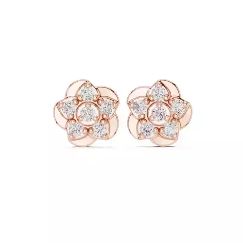 Diamond Studs Earrings 3dm stl renders animation videos details