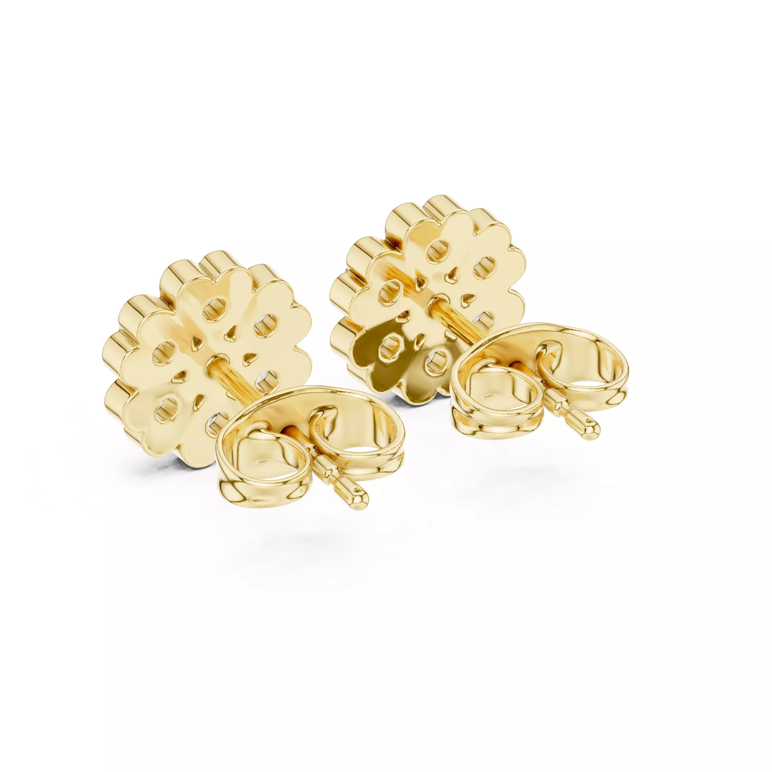 Diamond Studs Earrings 3dm stl renders animation videos details 3D print model_12