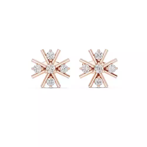 Diamond Studs Earrings 3dm stl renders animation videos details