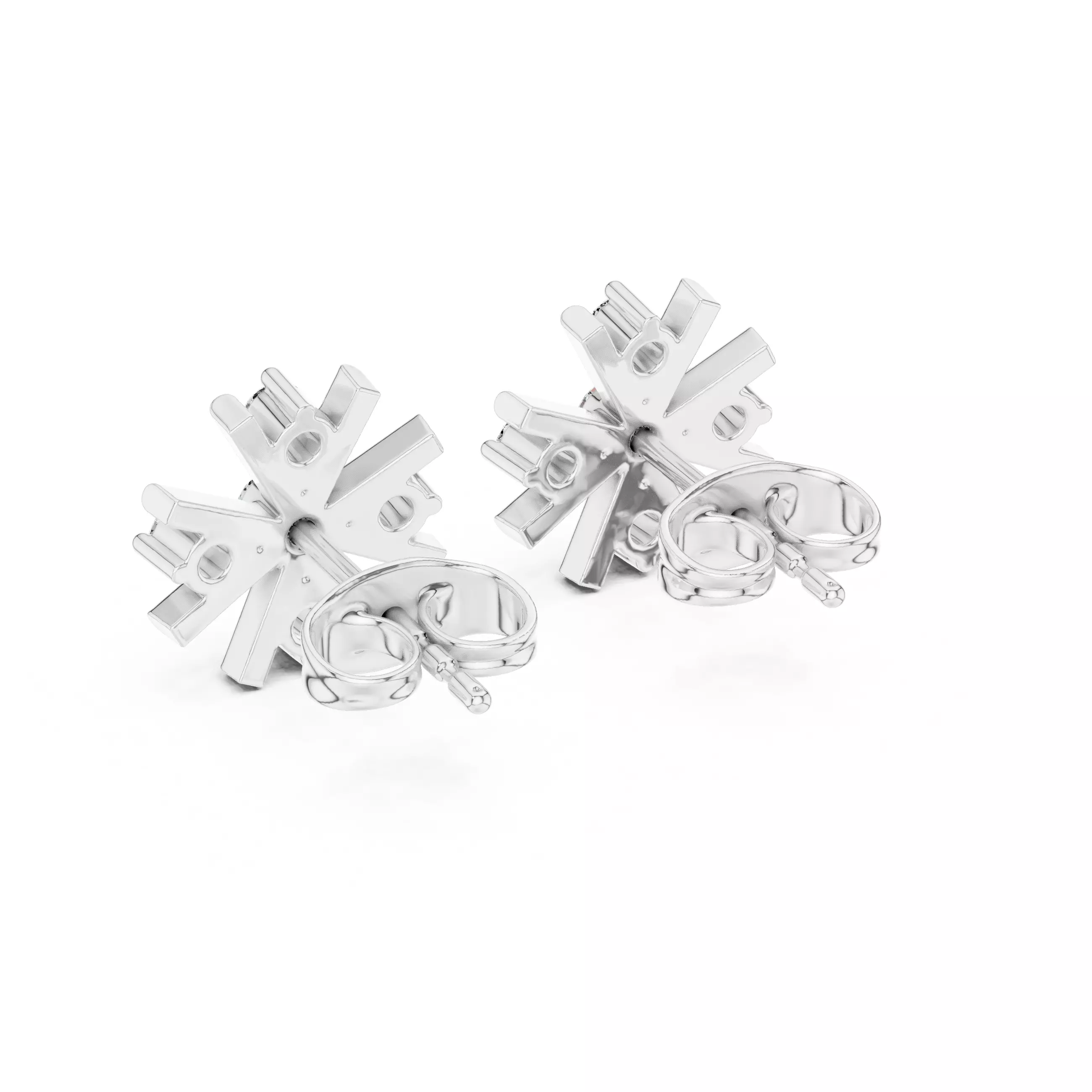 Diamond Studs Earrings 3dm stl renders animation videos details 3D print model_9