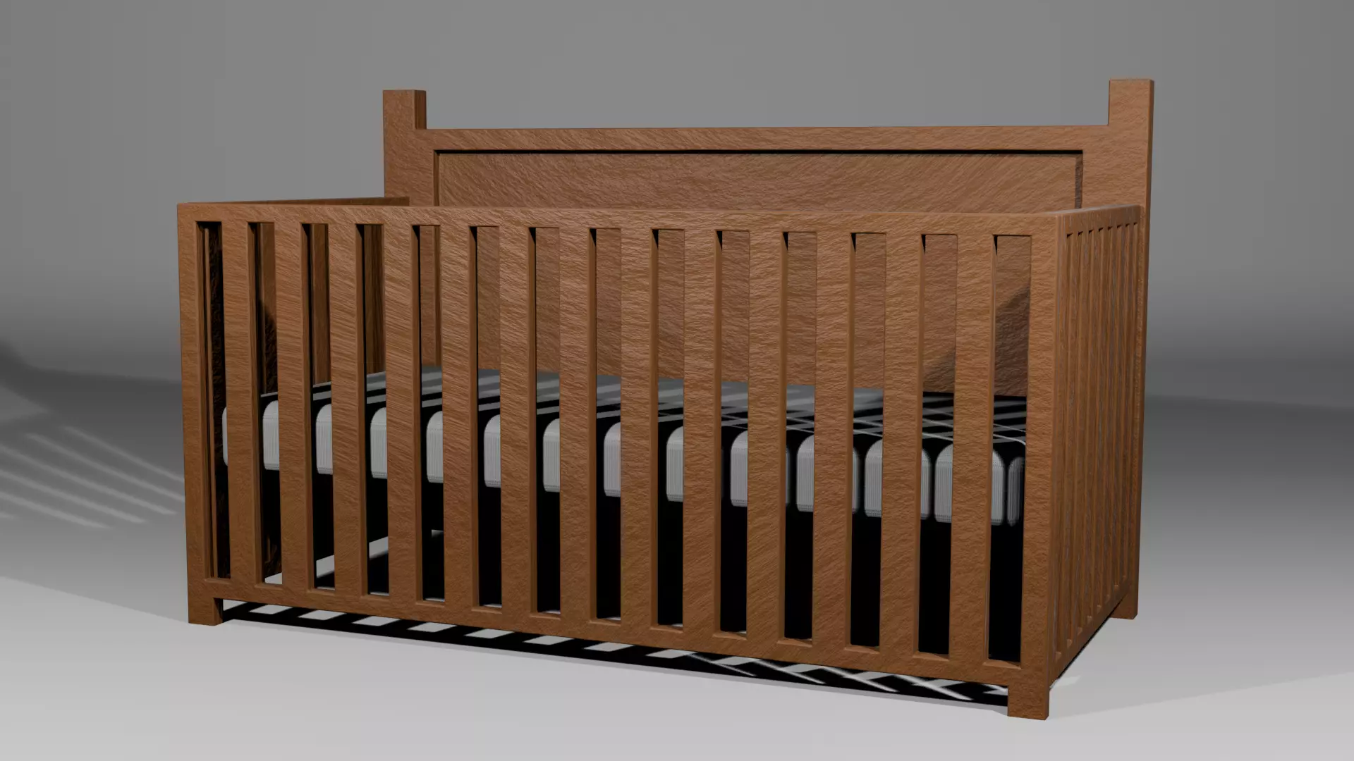 3D Crib Pack Nursery Furniture Set 3D model_1