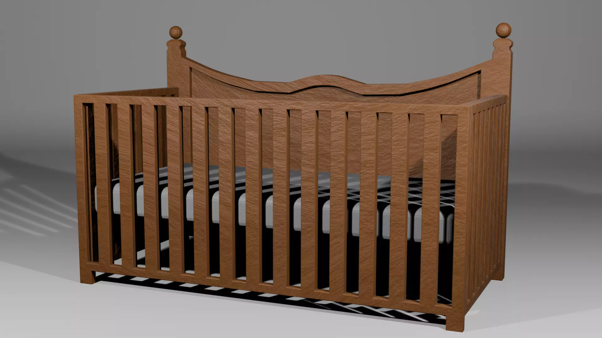 3D Crib Pack Nursery Furniture Set 3D model_3