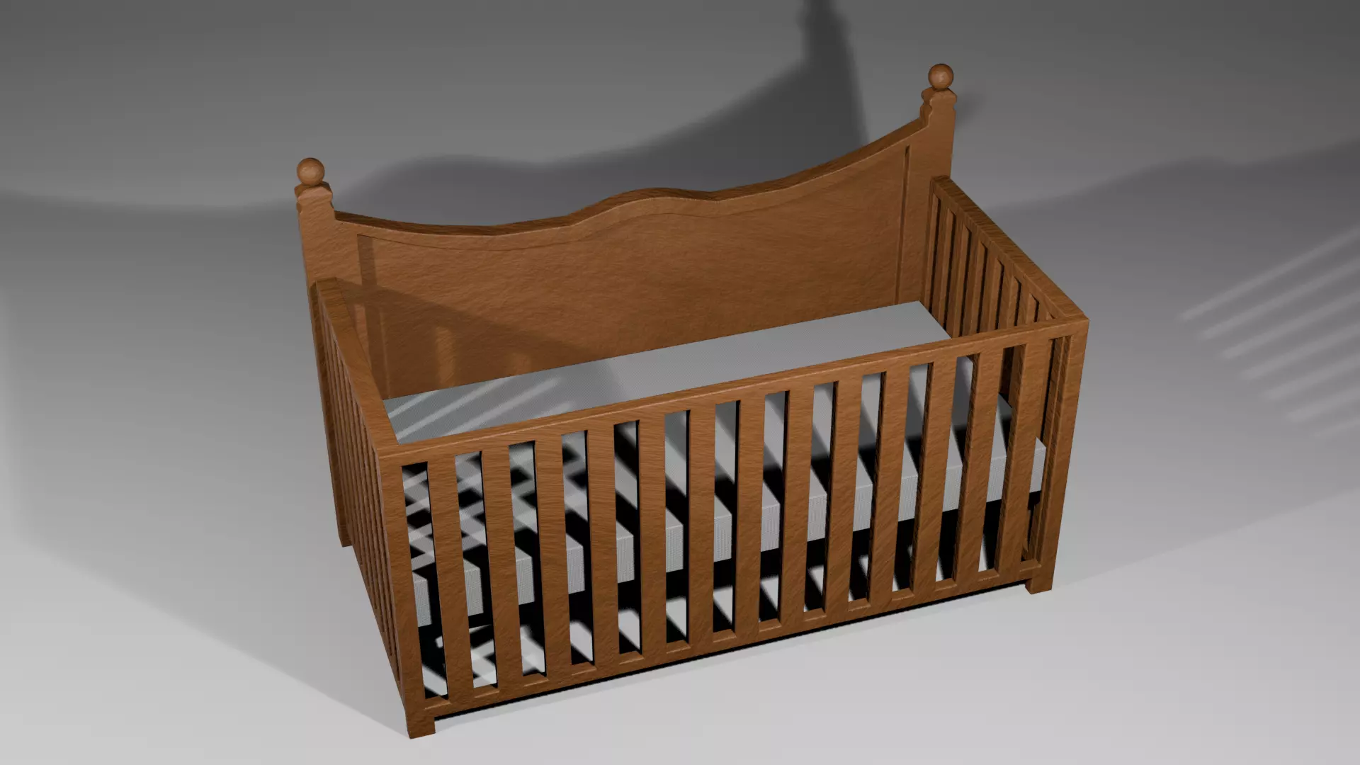 3D Crib Pack Nursery Furniture Set 3D model_6