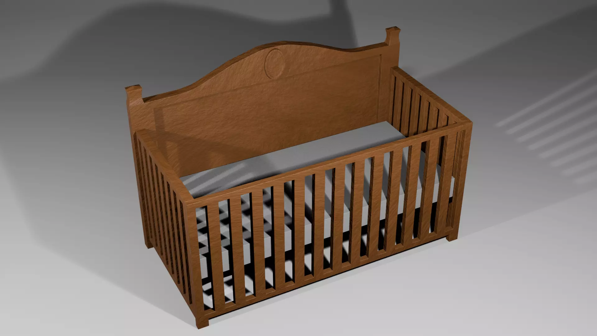 3D Crib Pack Nursery Furniture Set 3D model_4