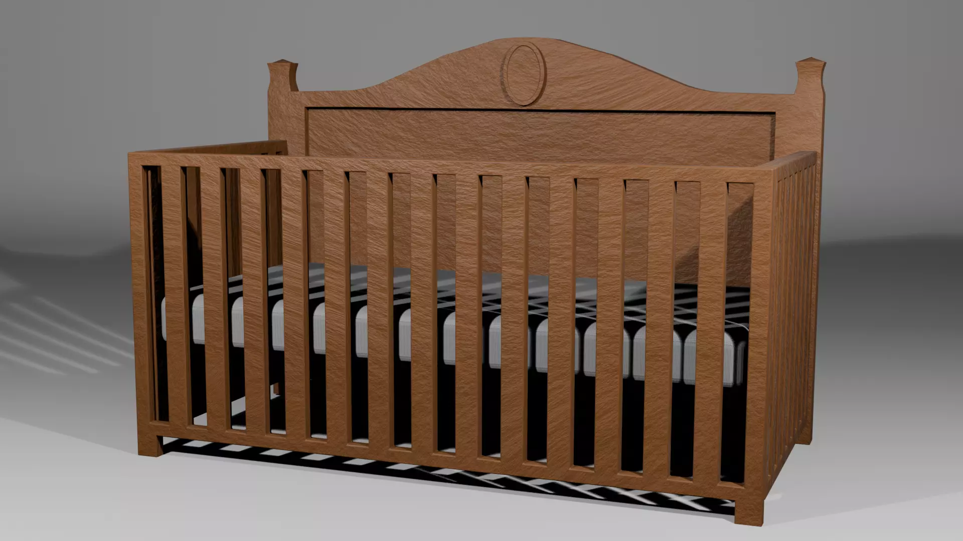 3D Crib Pack Nursery Furniture Set 3D model_5