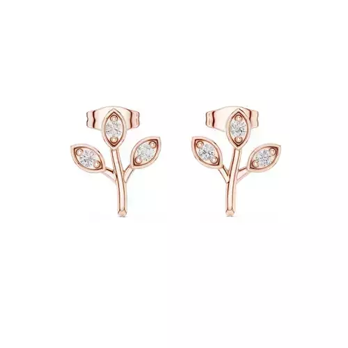 Diamond Studs Earrings 3dm stl renders animation videos details